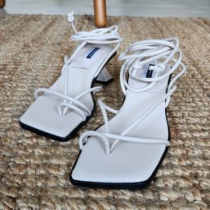 Reece Gladiator Ankle Strap Sandal in Buttermilk